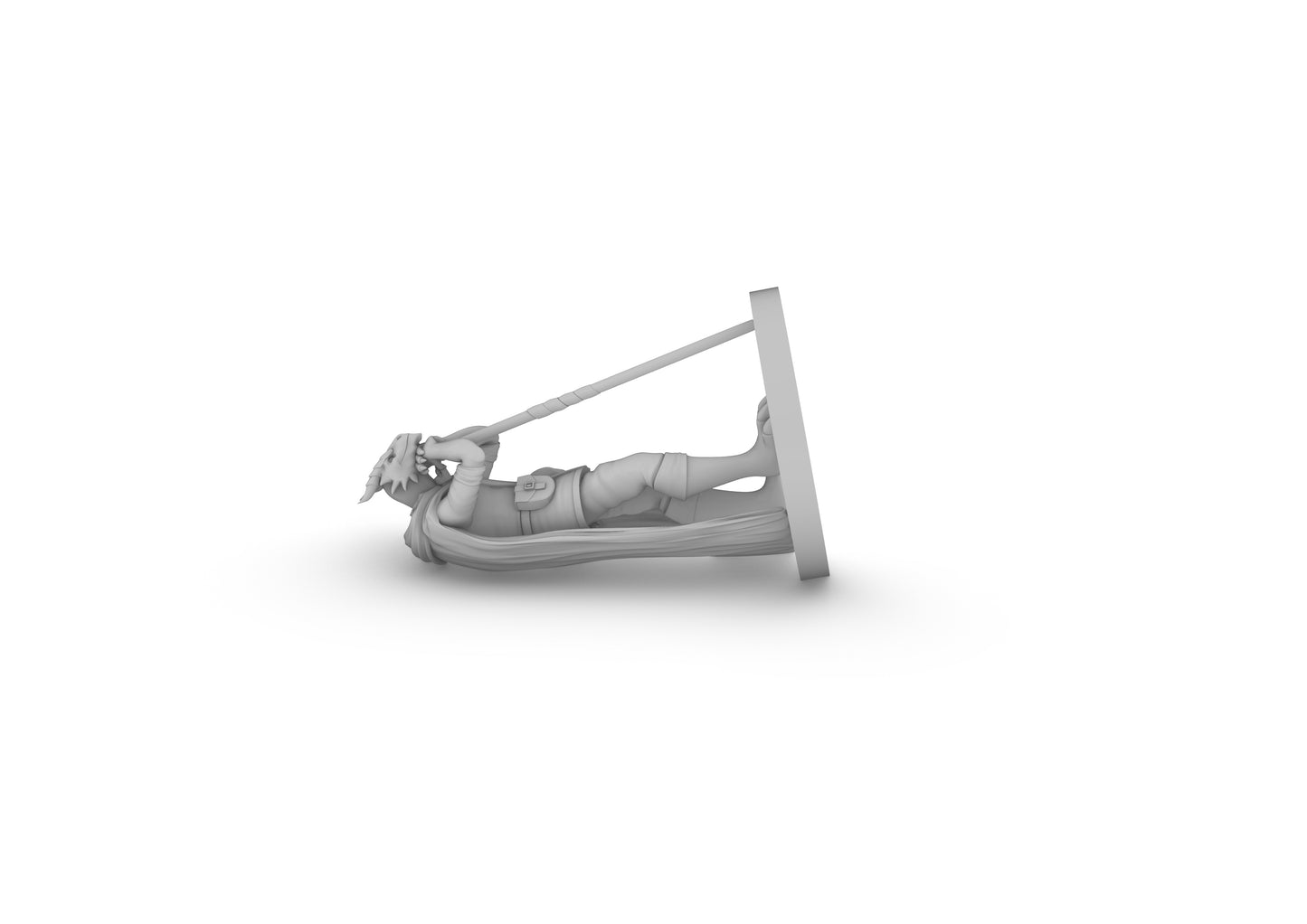 Dragonborn Druid Leaning on Staff Tabletop DND Gaming Miniature