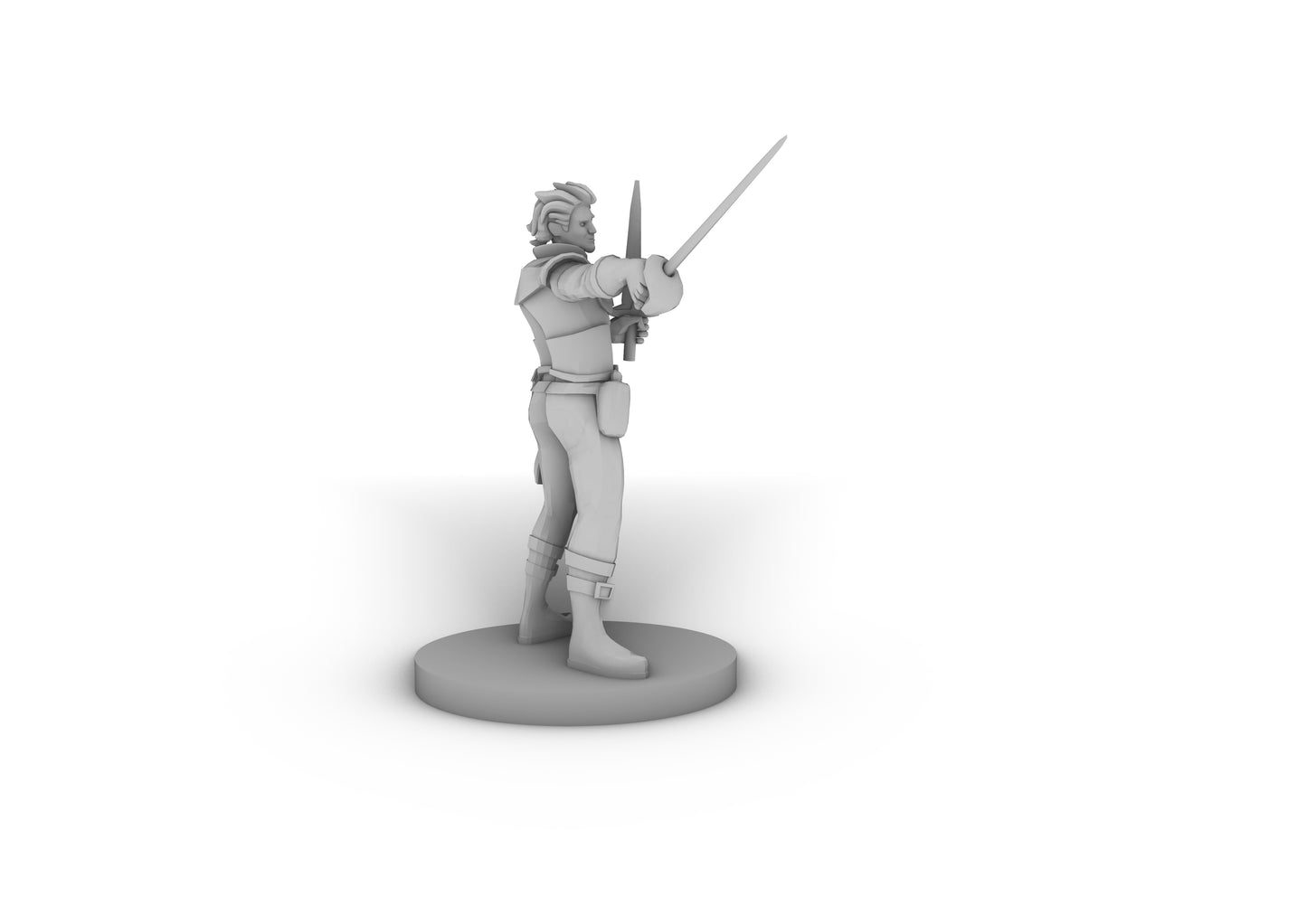 Human Male Swashbuckler Tabletop DND Gaming Miniature