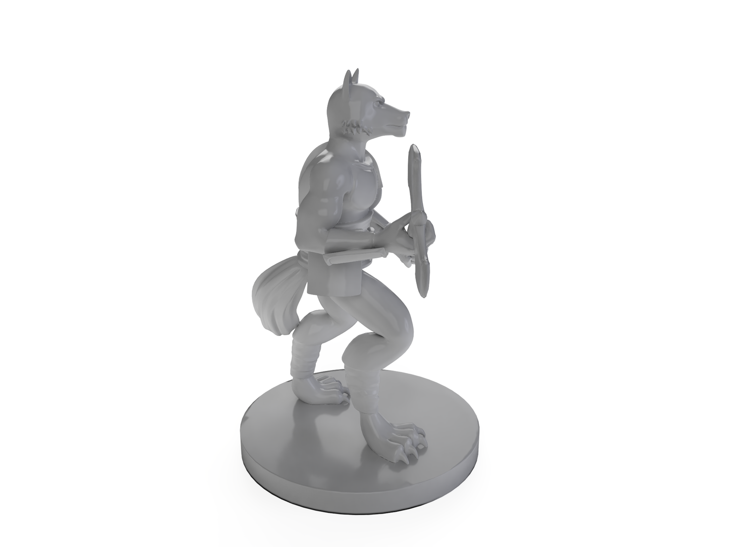 Kitsune Barbarian Tabletop DND Gaming Miniature