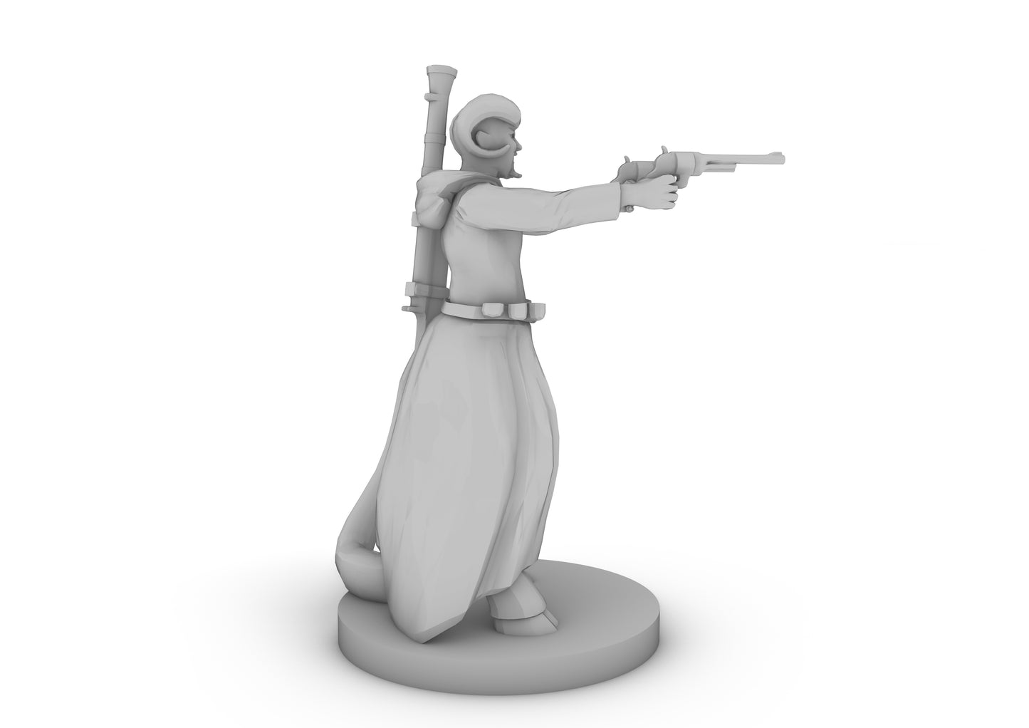Tieflng Gunslinger two Pistols Male Tabletop DND Gaming Miniature