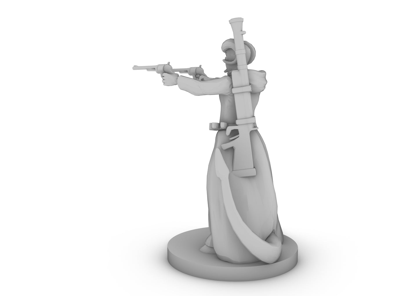 Tieflng Gunslinger two Pistols Male Tabletop DND Gaming Miniature