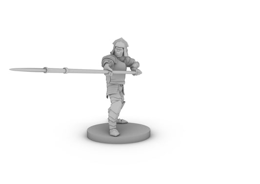 Ape Folk Lance Fighter Tabletop DND Gaming Miniature