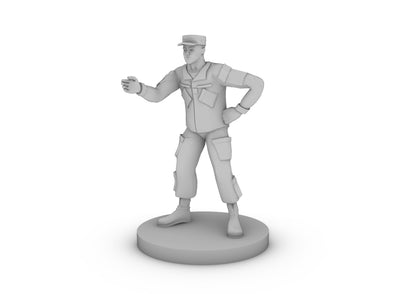 Army NCO with Knife Hand Tabletop DND Gaming Miniature