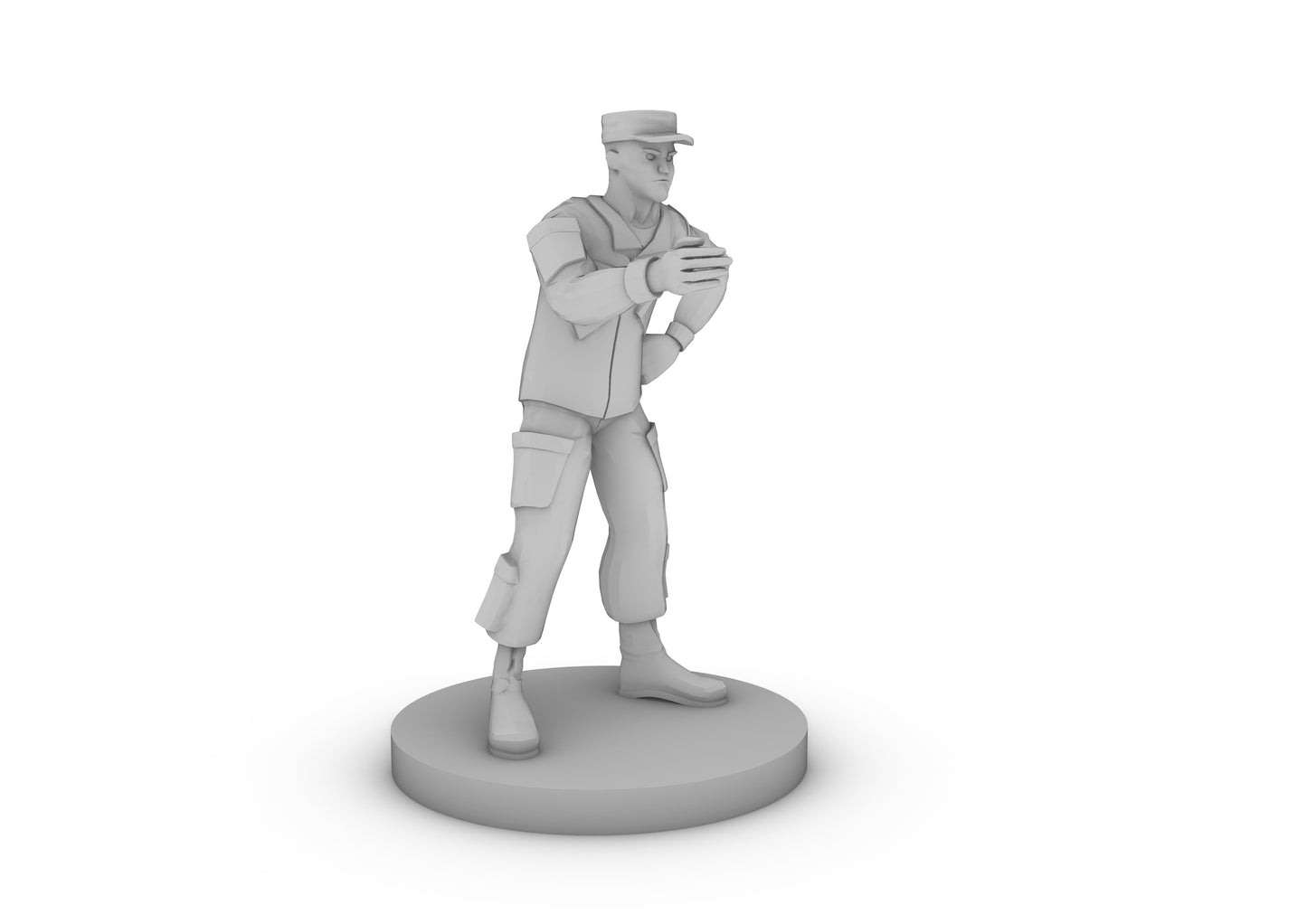 Army NCO with Knife Hand Tabletop DND Gaming Miniature