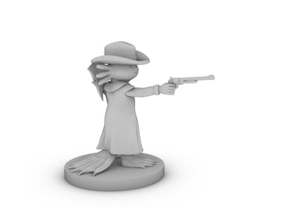 Axolotl Gunslinger Tabletop DND Gaming Miniature