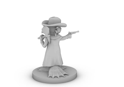 Axolotl Gunslinger Tabletop DND Gaming Miniature