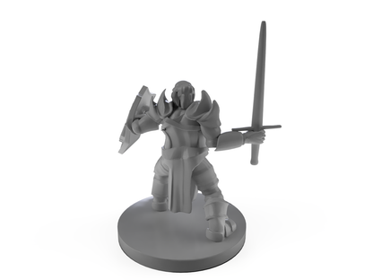 Bearded Cleric Sword and Shield Tabletop DND Gaming Miniature