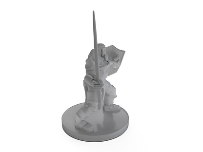 Bearded Cleric Sword and Shield Tabletop DND Gaming Miniature