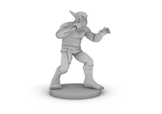 Bugbear Male Monk Tabletop DND Gaming Miniature