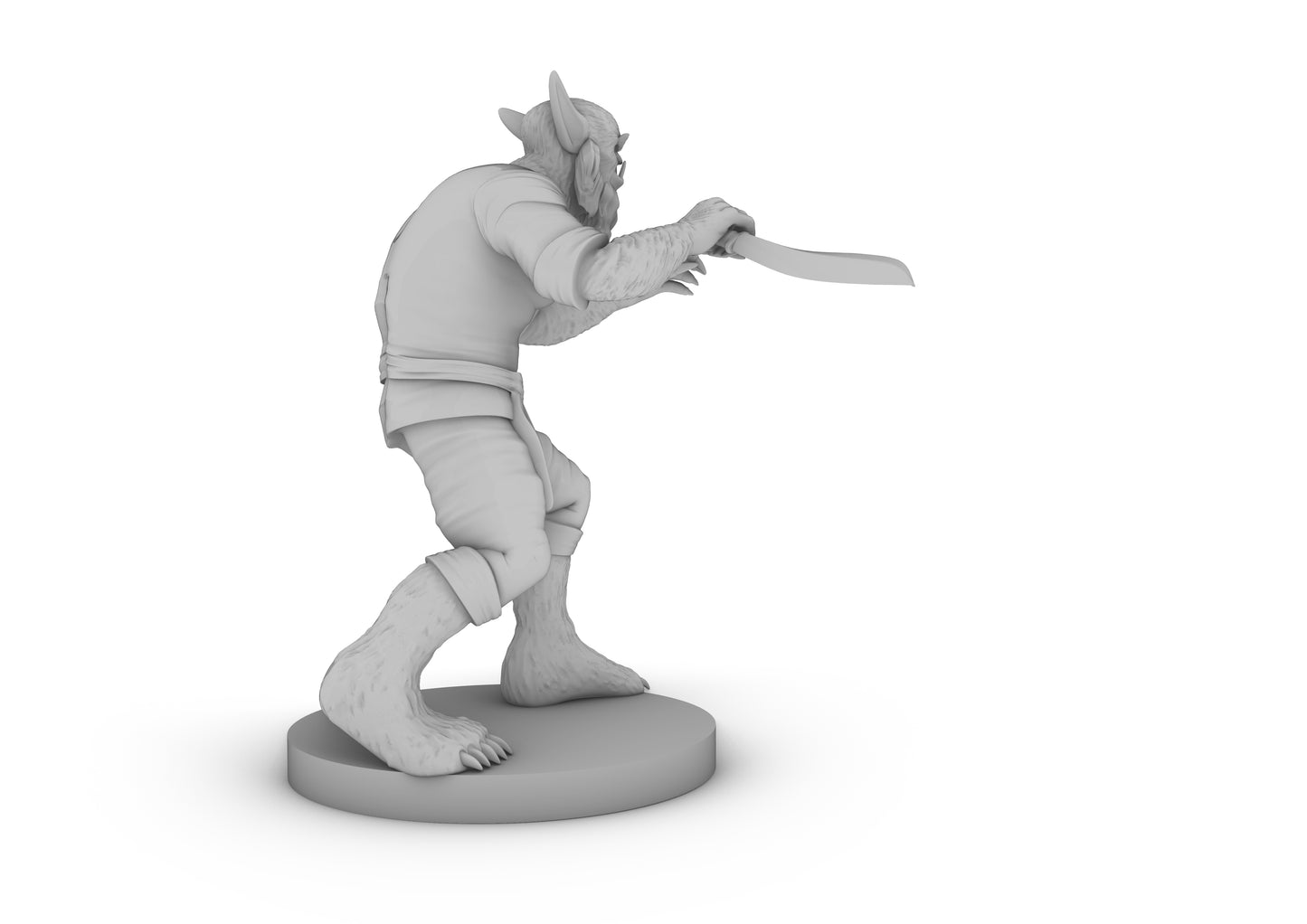 Bugbear Male Monk Tabletop DND Gaming Miniature