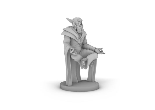 Bugbear Male Monk Meditating Tabletop DND Gaming Miniature