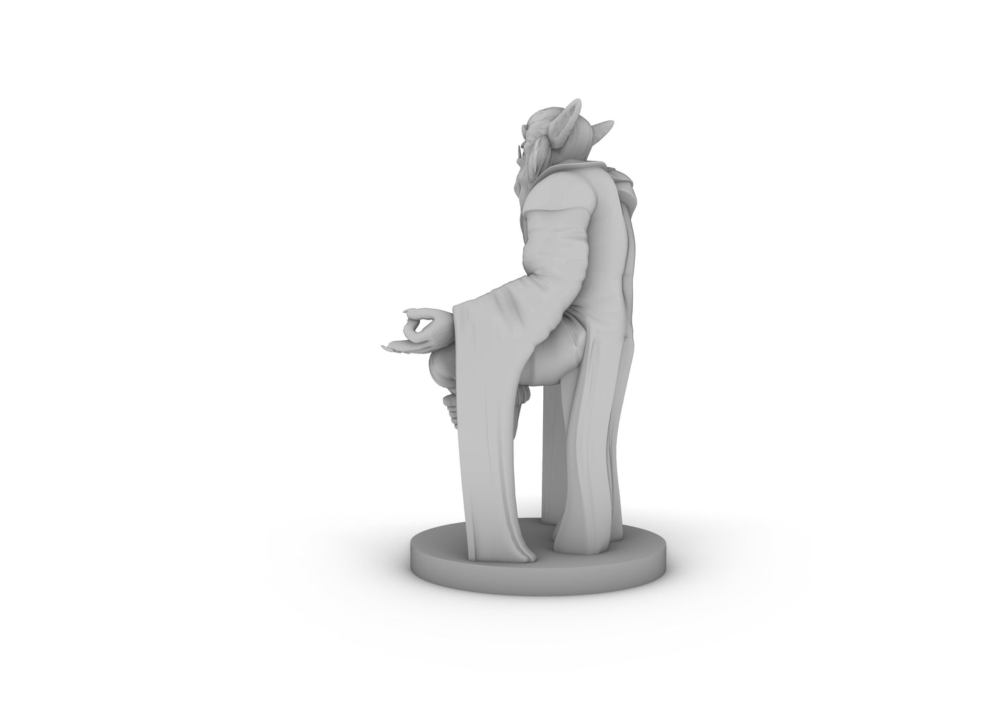 Bugbear Male Monk Meditating Tabletop DND Gaming Miniature