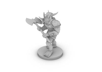 Bugbear with Axe Tabletop DND Gaming Miniature