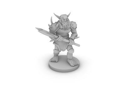 Bugbear with Axe Tabletop DND Gaming Miniature