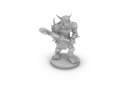 Bugbear With Club Tabletop DND Gaming Miniature