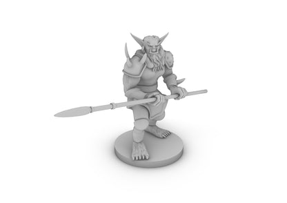 Bugbear with Lance Tabletop DND Gaming Miniature