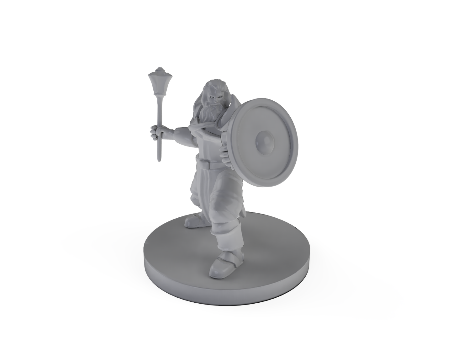 Cleric of Battle with Mace Tabletop DND Gaming Miniature