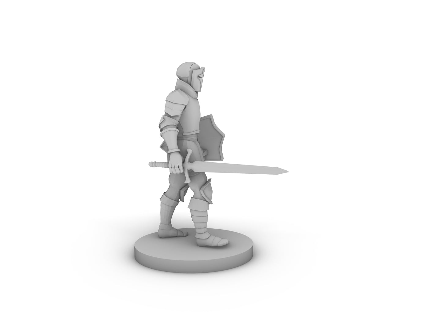 Conquest Paladin Sword and shield Tabletop DND Gaming Miniature