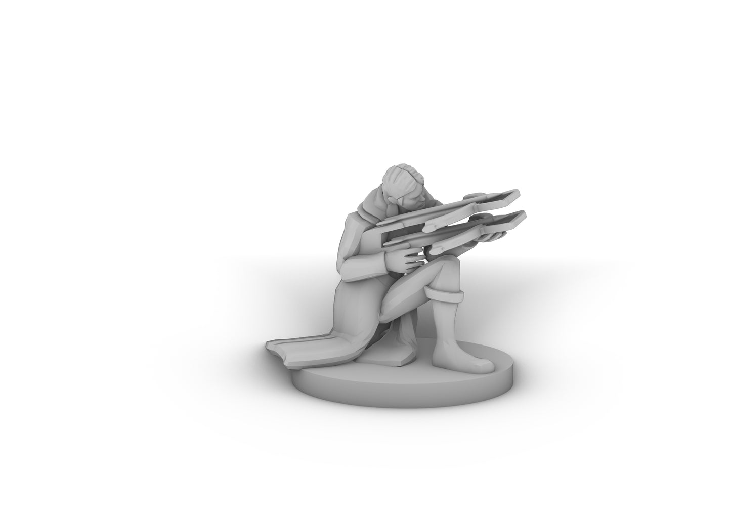 Crossbow Ranger Aiming Tabletop DND Gaming Miniature