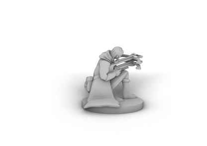 Crossbow Ranger Aiming Tabletop DND Gaming Miniature