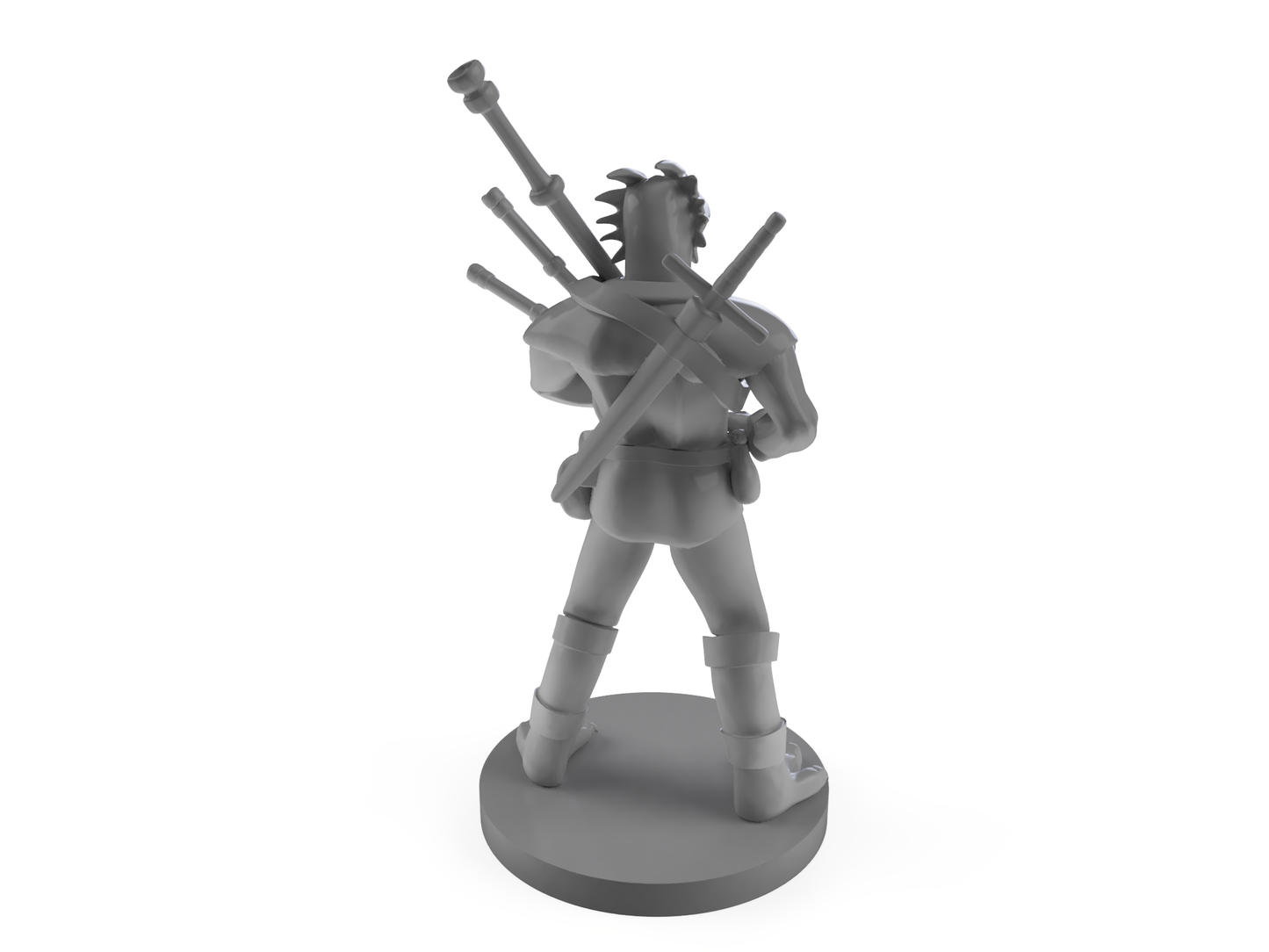 Dragonborn Bard Male With Bagpipes Tabletop DND Gaming Miniature