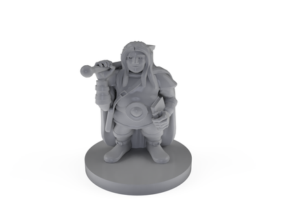 Dwarven Male Cleric No Beard Tabletop DND Gaming Miniature