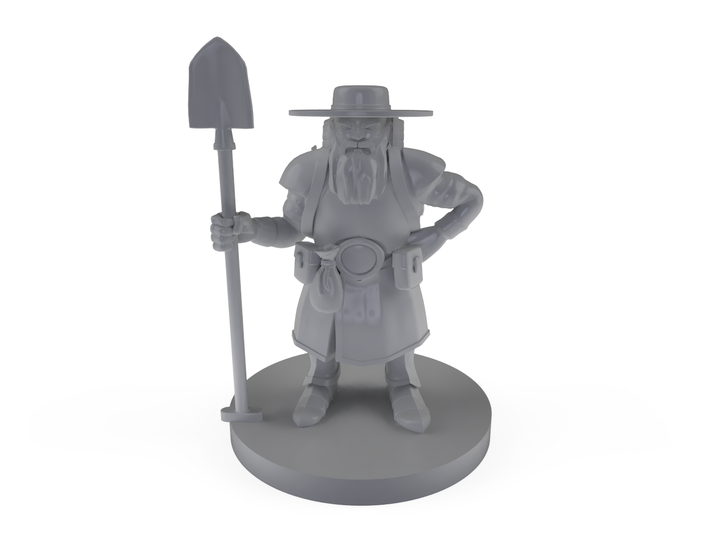 Dwarven Male Grave Cleric Tabletop DND Gaming Miniature