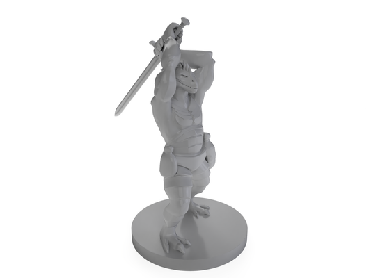 Dragonborn Barbarian with Sword Tabletop DND Gaming Miniature