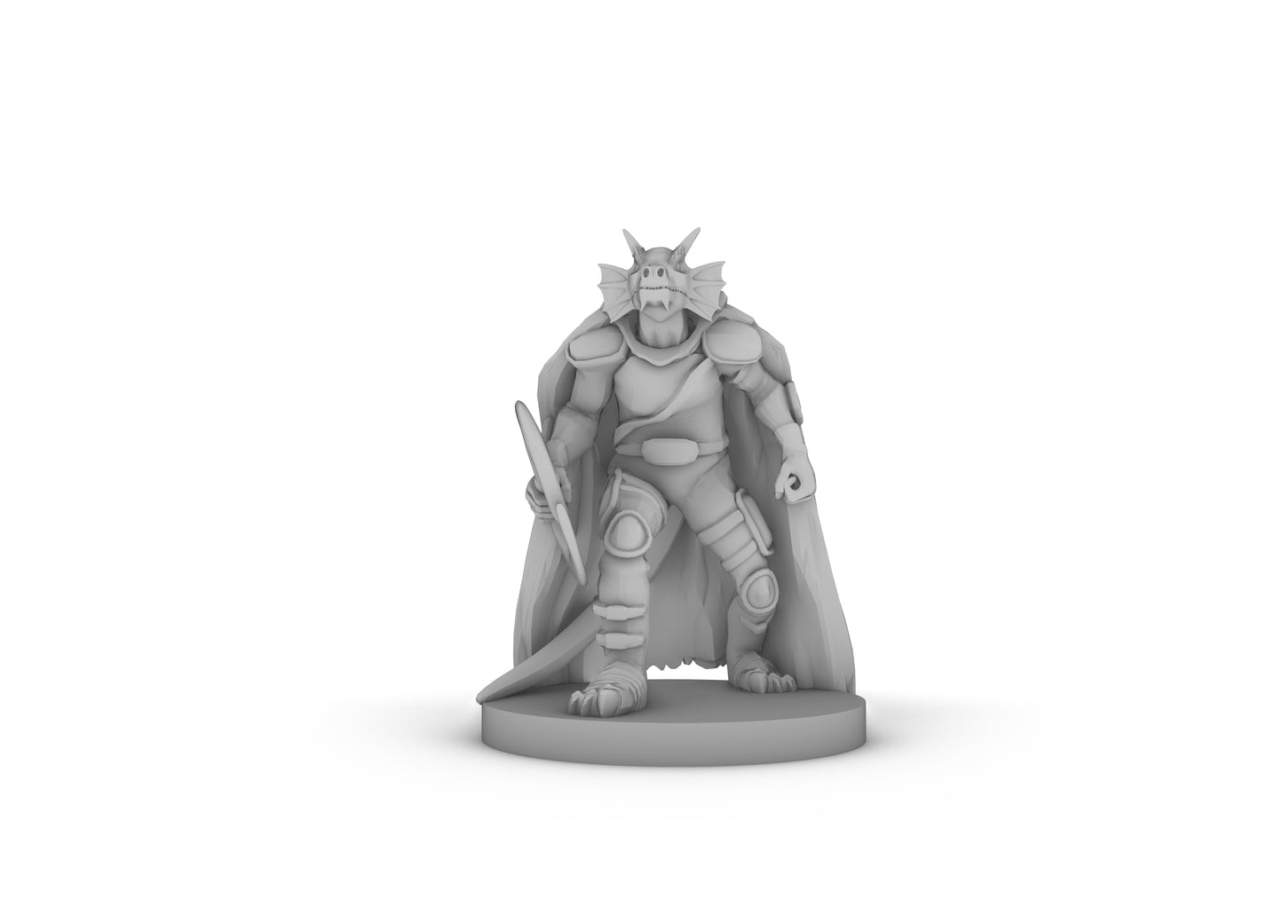 Dragonborn Chkram Fighter Tabletop DND Gaming Miniature