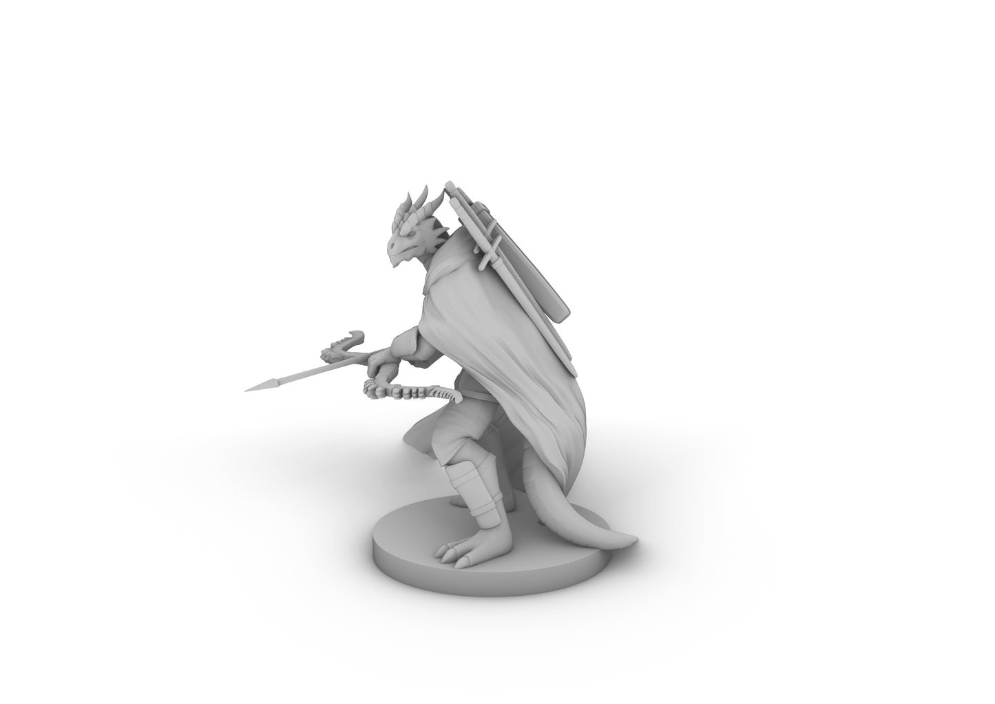 Dragonborn Male Ranger Tabletop DND Gaming Miniature