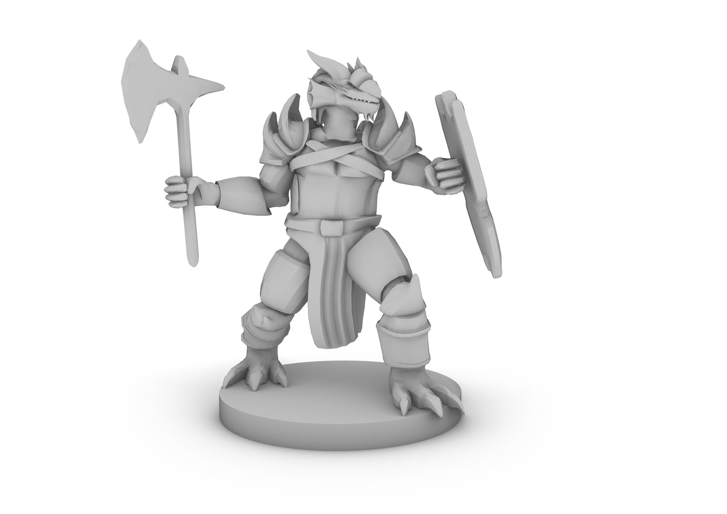 Dragonborn Paladin Whole Tabletop DND Gaming Miniature