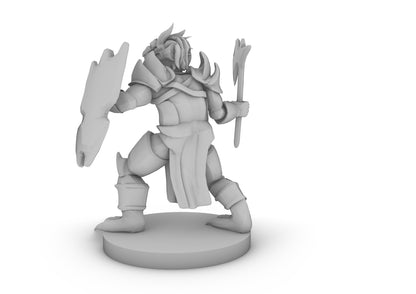 Dragonborn Paladin Whole Tabletop DND Gaming Miniature