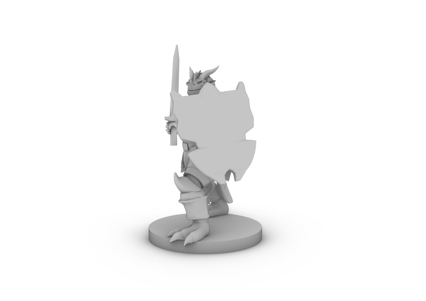 Dragonborn PAladin With a Belly Tabletop DND Gaming Miniature