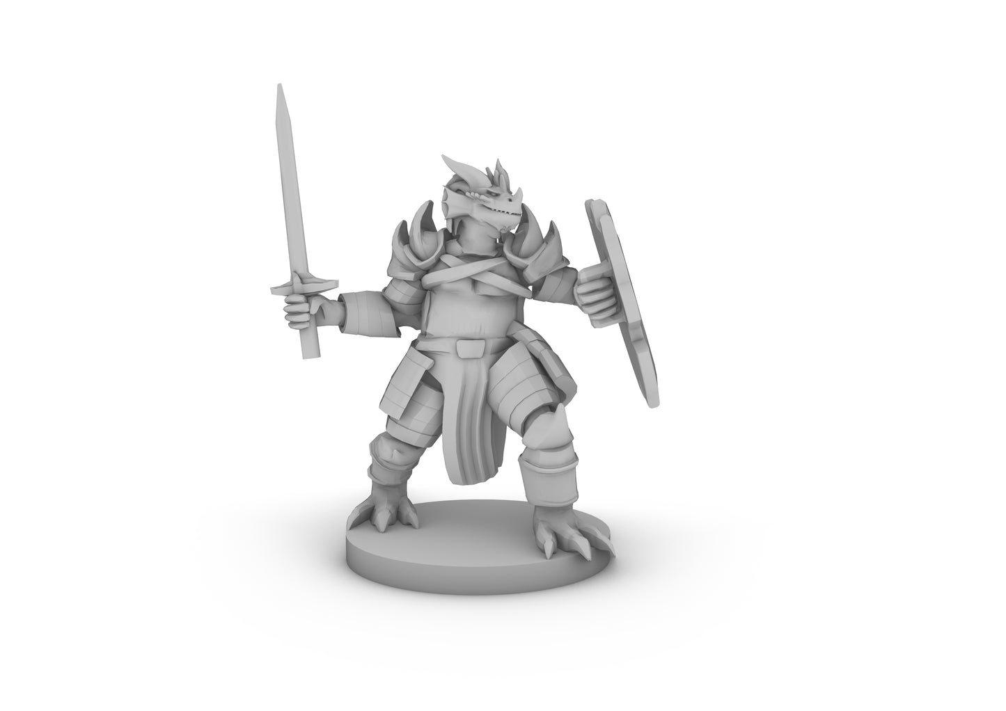 Dragonborn PAladin With a Belly Tabletop DND Gaming Miniature