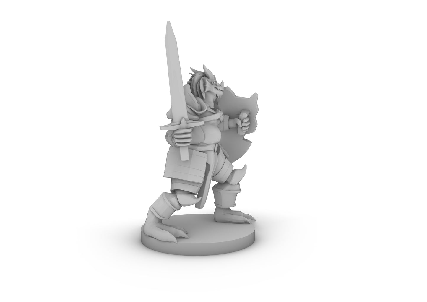 Dragonborn PAladin With a Belly Tabletop DND Gaming Miniature