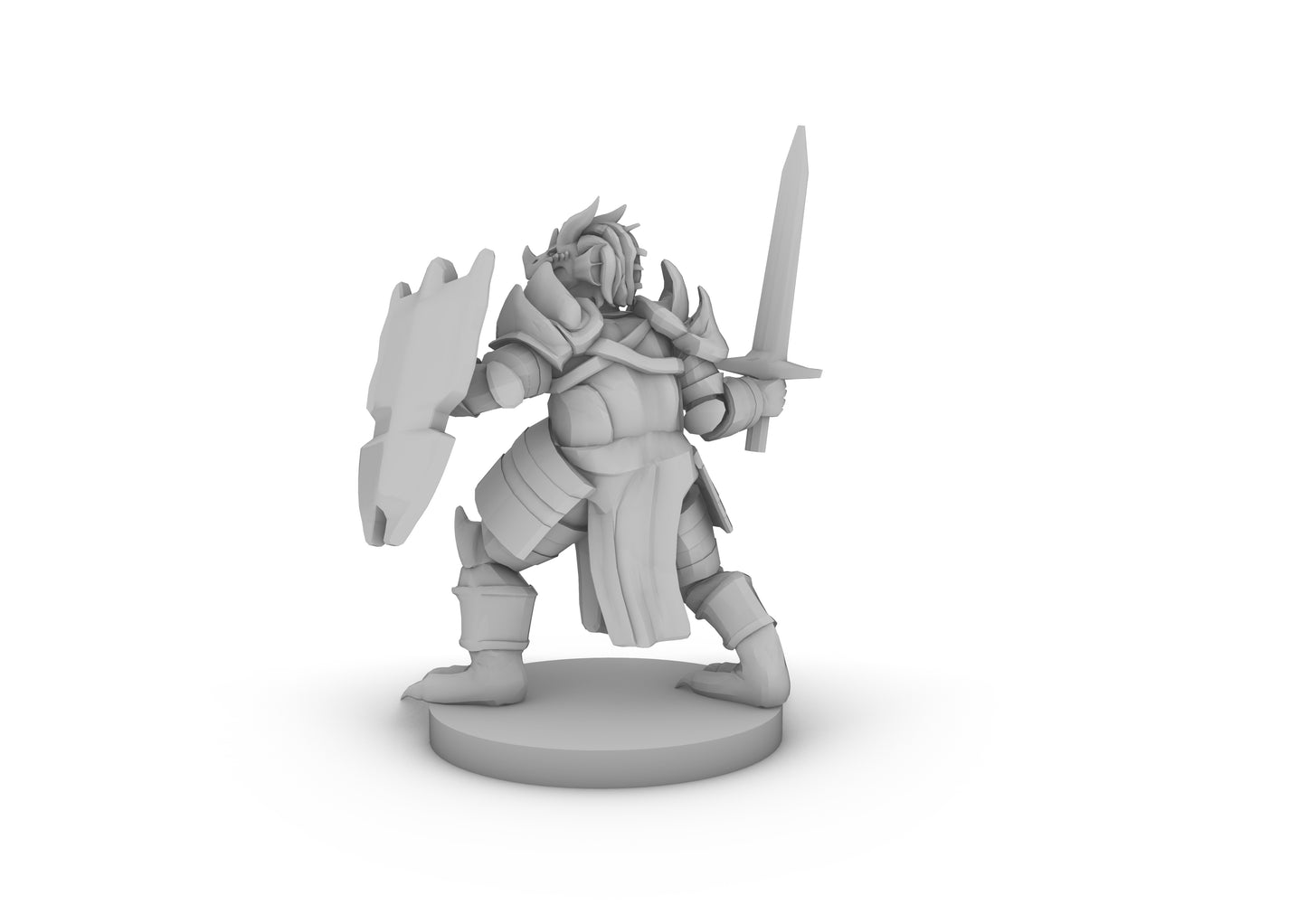 Dragonborn PAladin With a Belly Tabletop DND Gaming Miniature