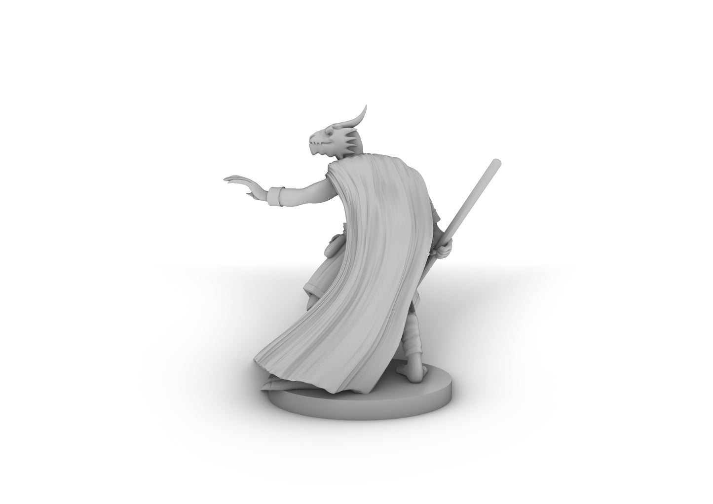 Dragonborn Sorcerer Psion With Glaive Tabletop DND Gaming Miniature