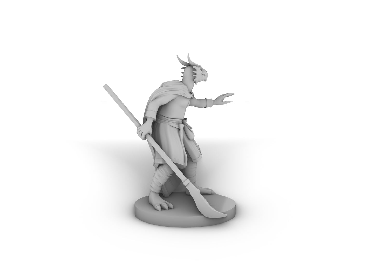 Dragonborn Sorcerer Psion With Glaive Tabletop DND Gaming Miniature