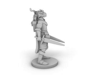 Dragonborn Two Sword Ranger Tabletop DND Gaming Miniature