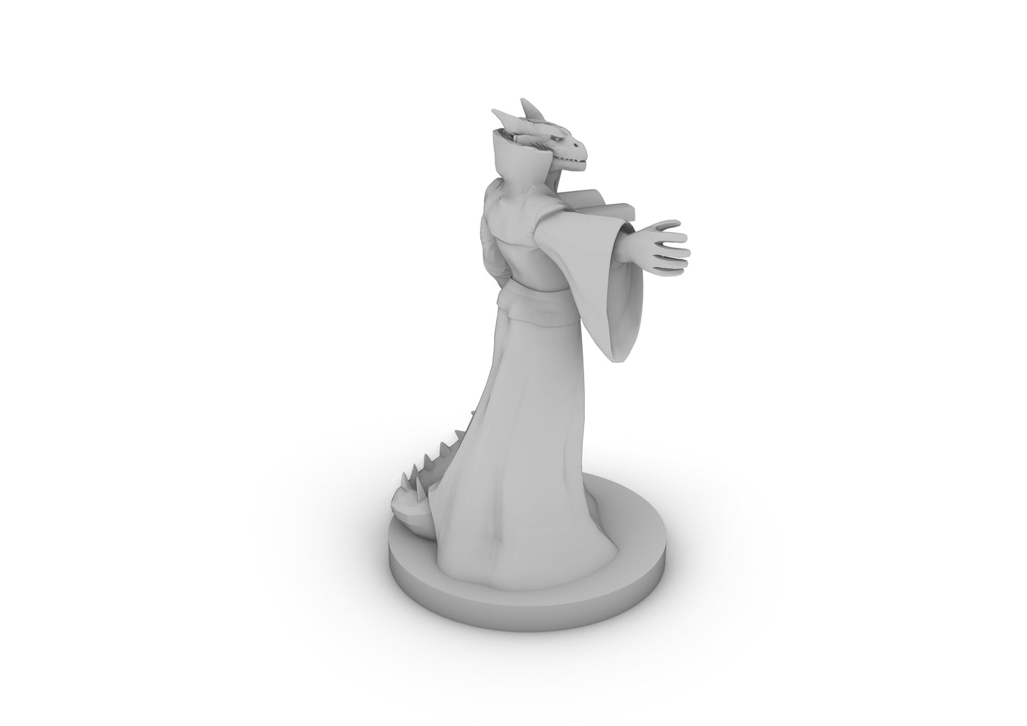 Dragonborn Warlock Tabletop DND Gaming Miniature