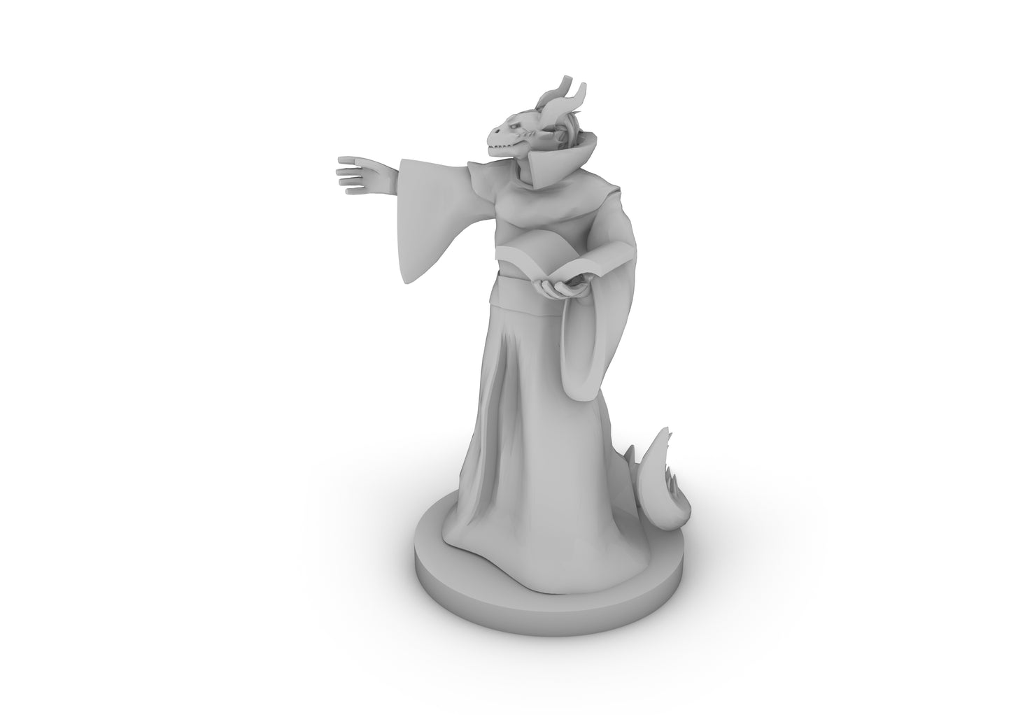 Dragonborn Warlock Male Tabletop DND Gaming Miniature