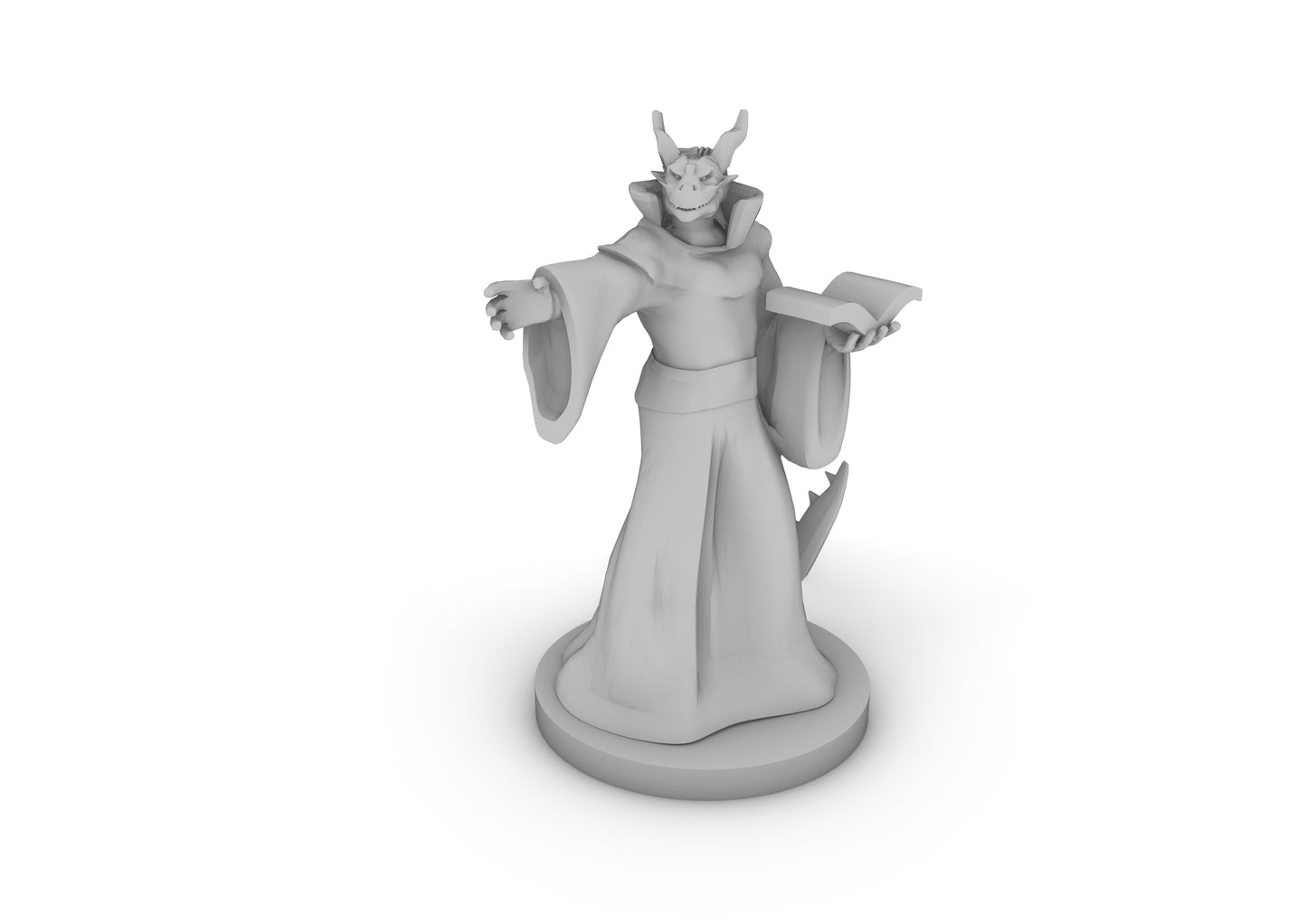 Dragonborn Warlock Male Tabletop DND Gaming Miniature