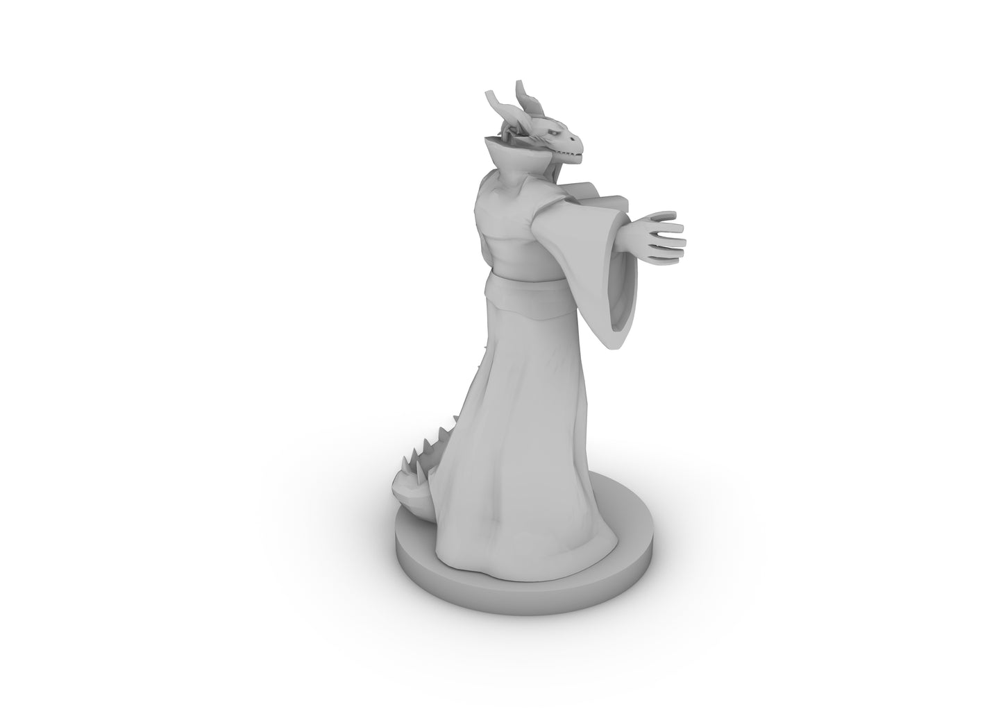 Dragonborn Warlock Male Tabletop DND Gaming Miniature