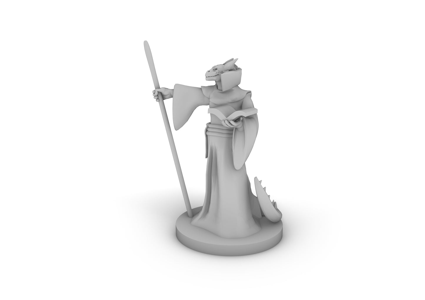 Dragonborn Wizard Female Tabletop DND Gaming Miniature