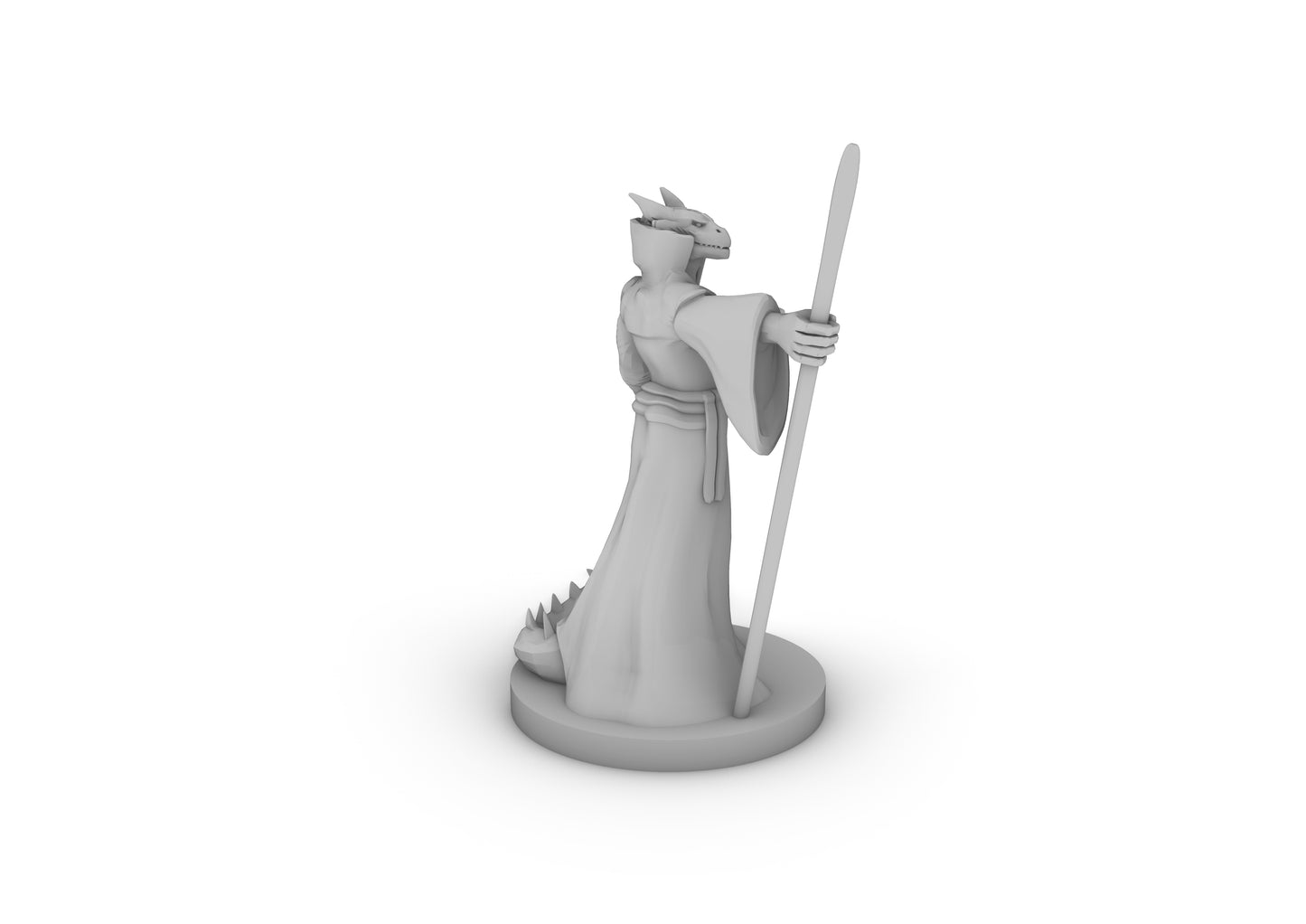 Dragonborn Wizard Female Tabletop DND Gaming Miniature