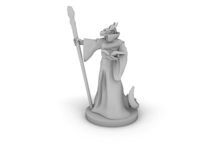 Dragonborn Wizard Male Tabletop DND Gaming Miniature