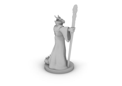 Dragonborn Wizard Male Tabletop DND Gaming Miniature