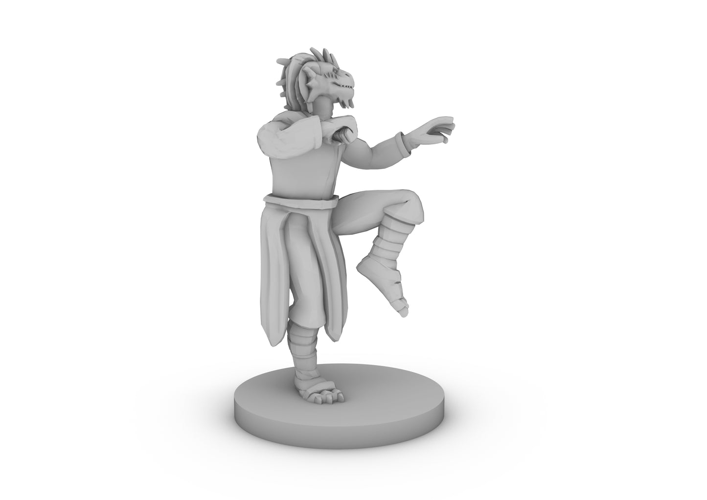 Dragonborn Monk Male Tabletop DND Gaming Miniature