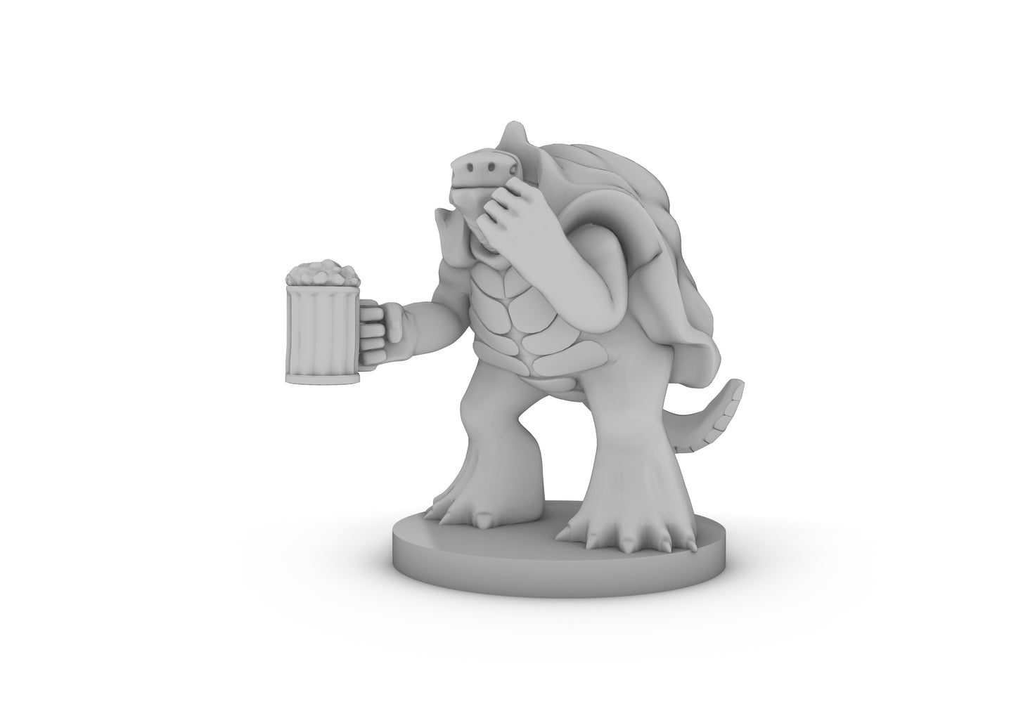 Drunk Tortle Bar Brawler Tabletop DND Gaming Miniature