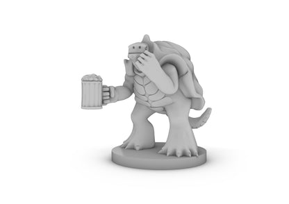 Drunk Tortle Bar Brawler Tabletop DND Gaming Miniature